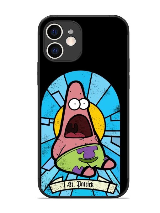 St. Patrick'S Day Stained Glass Patrick Star Glossy Soft Edge Case for Apple Iphone 12 Chachhi