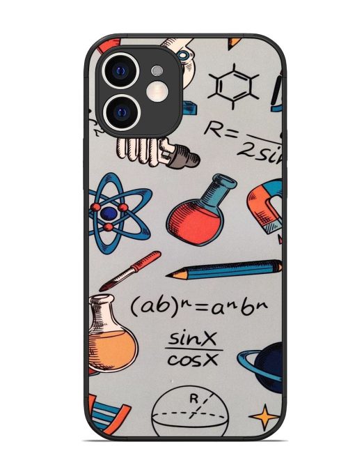 Science Doodle Delight Glossy Soft Edge Case for Apple Iphone 12 Chachhi