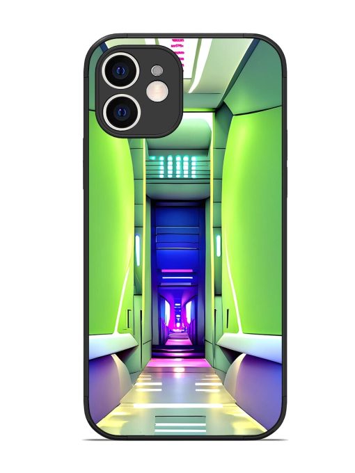 Neon Corridor Glossy Soft Edge Case for Apple Iphone 12 Chachhi