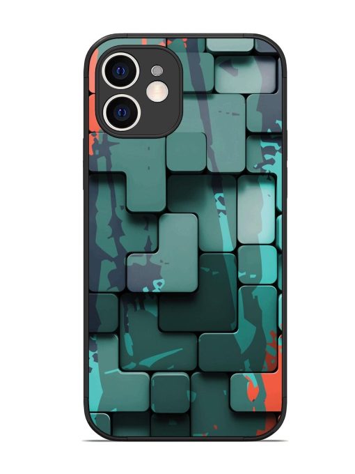 Abstract Geometric Mosaic Glossy Soft Edge Case for Apple Iphone 12 Chachhi