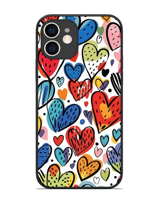 Heartfelt Harmony Glossy Soft Edge Case for Apple Iphone 12 Chachhi