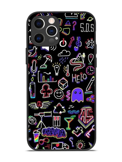 Neon Doodle Glossy Soft Edge Case for Apple Iphone 12 Pro Chachhi