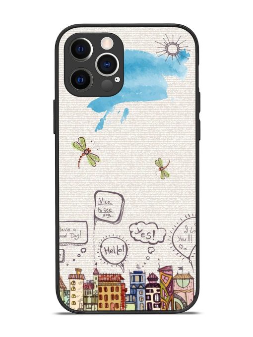 Doodle City Glossy Soft Edge Case for Apple Iphone 12 Pro Chachhi