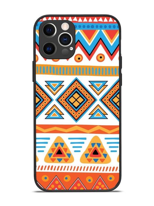 Vibrant Tribal Pattern Glossy Soft Edge Case for Apple Iphone 12 Pro Chachhi