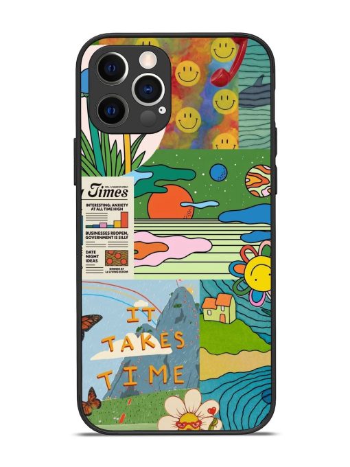 Groovy Vibes Glossy Soft Edge Case for Apple Iphone 12 Pro Chachhi