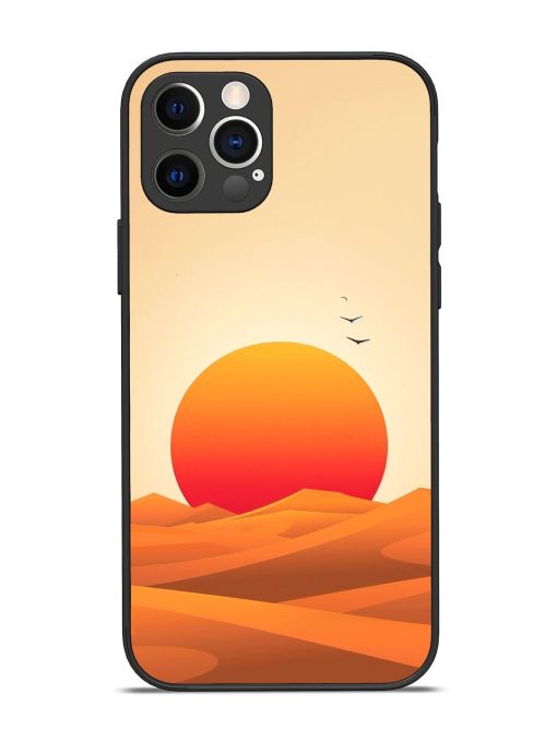 Desert Sunset Glossy Soft Edge Case for Apple Iphone 12 Pro Chachhi