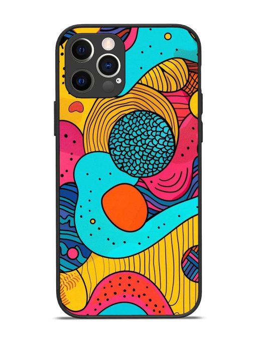 Psychedelic Patterns Glossy Soft Edge Case for Apple Iphone 12 Pro Chachhi