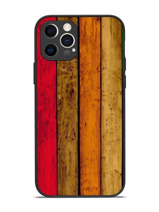 Colorful Woodgrain Glossy Soft Edge Case for Apple Iphone 12 Pro Chachhi