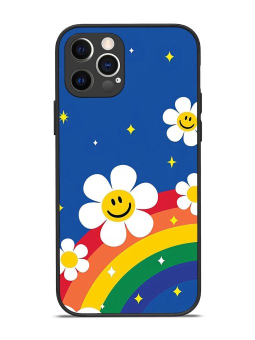 Happy Daisies And Rainbow Sky Glossy Soft Edge Case for Apple Iphone 12 Pro Chachhi