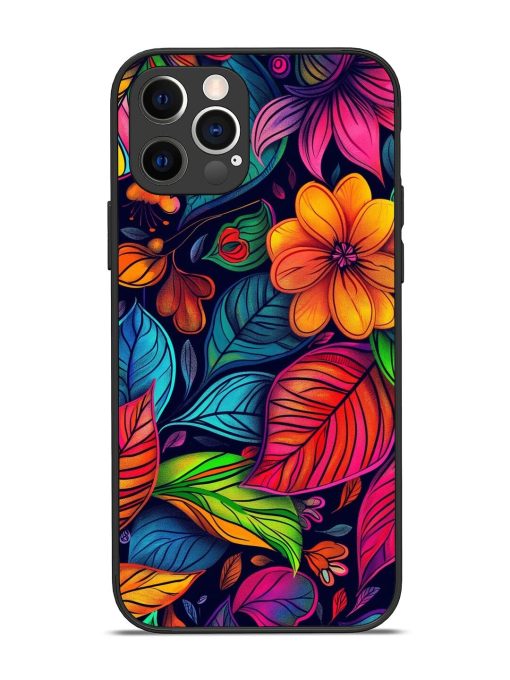 Rainbow Of Blooms Glossy Soft Edge Case for Apple Iphone 12 Pro Chachhi