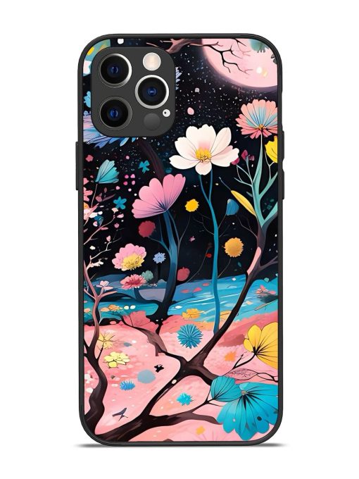 Cosmic Bloom Glossy Soft Edge Case for Apple Iphone 12 Pro Chachhi