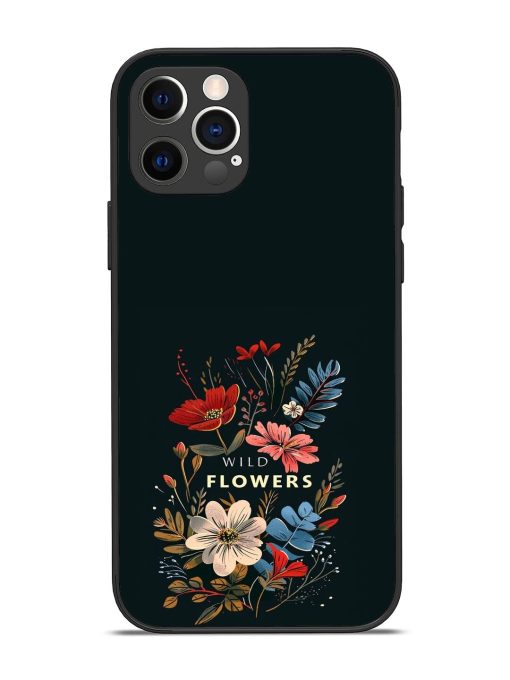 Dark Floral Glossy Soft Edge Case for Apple Iphone 12 Pro Chachhi