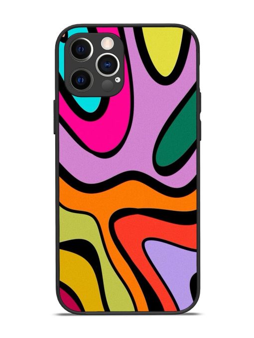 Groovy Swirls Glossy Soft Edge Case for Apple Iphone 12 Pro Chachhi