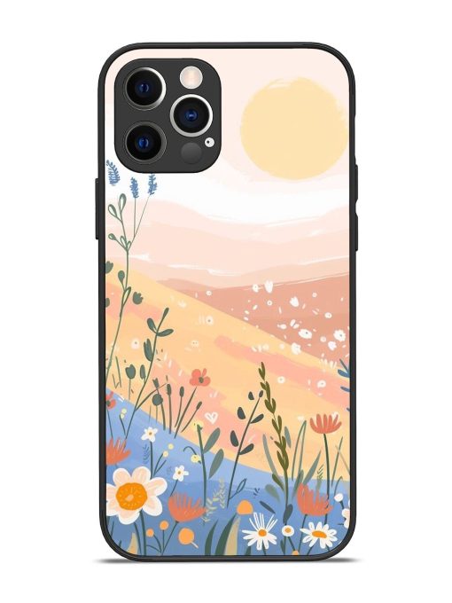 Golden Hour Blooms Glossy Soft Edge Case for Apple Iphone 12 Pro Chachhi