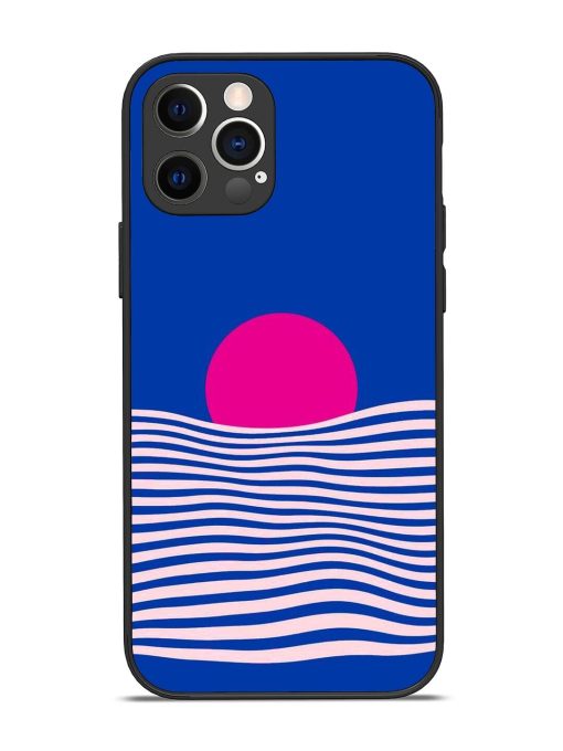 Pink Sunset Over Blue Waves Glossy Soft Edge Case for Apple Iphone 12 Pro Chachhi