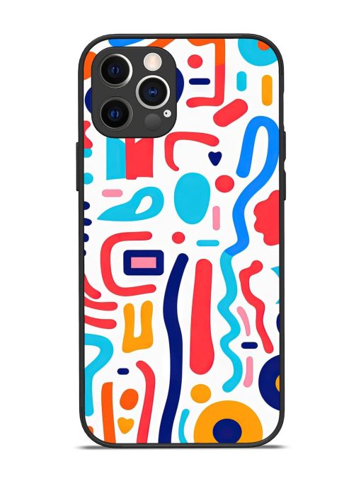 Whimsical Doodle Chaos Glossy Soft Edge Case for Apple Iphone 12 Pro Chachhi