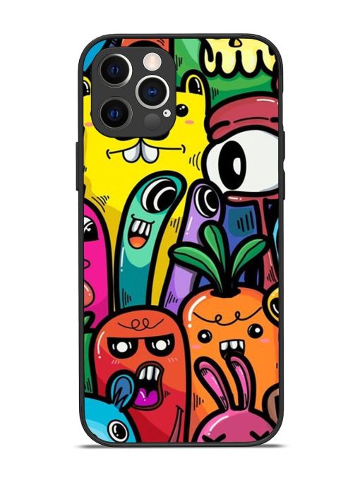 Whimsical Doodle Chaos Glossy Soft Edge Case for Apple Iphone 12 Pro Chachhi