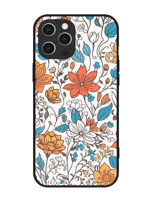 Floral Symphony Glossy Soft Edge Case for Apple Iphone 12 Pro Max Chachhi