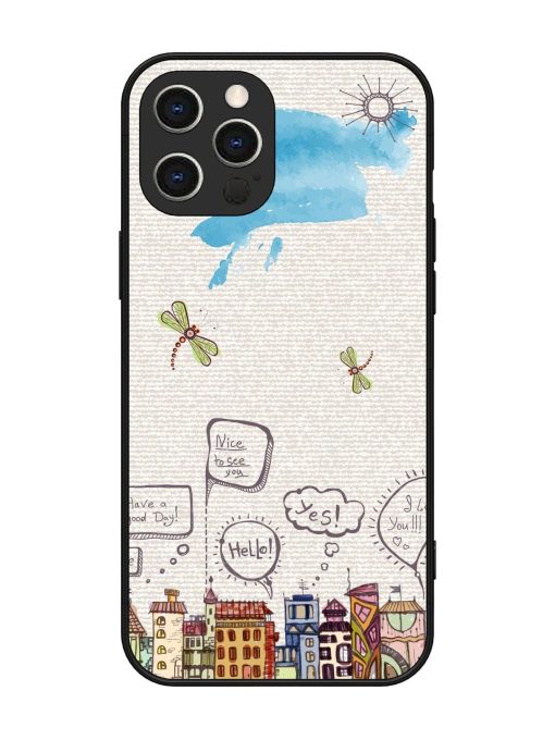 Doodle City Glossy Soft Edge Case for Apple Iphone 12 Pro Max