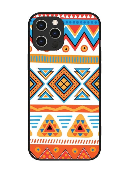 Vibrant Tribal Pattern Glossy Soft Edge Case for Apple Iphone 12 Pro Max Chachhi