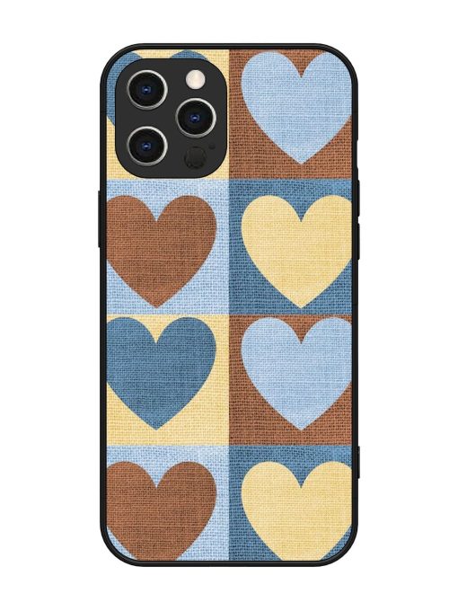 Hearts On Canvas Glossy Soft Edge Case for Apple Iphone 12 Pro Max Chachhi