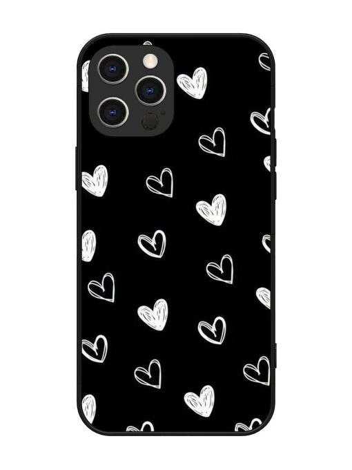 Scattered Hearts Glossy Soft Edge Case for Apple Iphone 12 Pro Max Chachhi