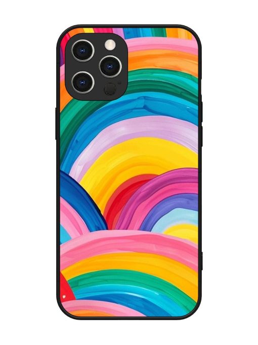 Rainbow Symphony Glossy Soft Edge Case for Apple Iphone 12 Pro Max