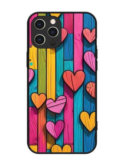 Rainbow Of Hearts Glossy Soft Edge Case for Apple Iphone 12 Pro Max Chachhi