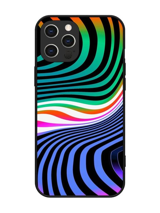 Psychedelic Waves Glossy Soft Edge Case for Apple Iphone 12 Pro Max Chachhi