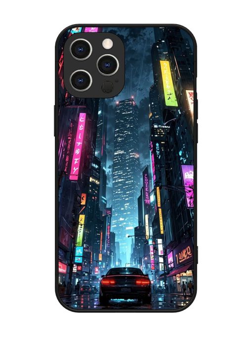 Neon Nightscape Glossy Soft Edge Case for Apple Iphone 12 Pro Max