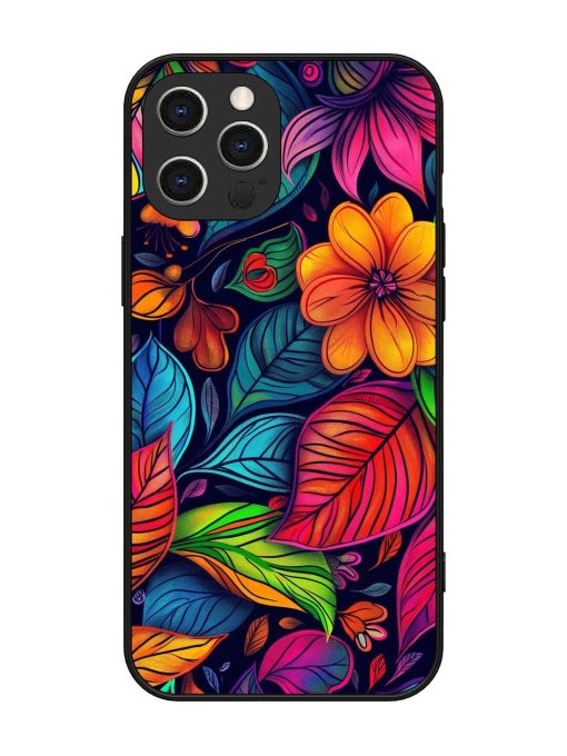 Rainbow Of Blooms Glossy Soft Edge Case for Apple Iphone 12 Pro Max Chachhi