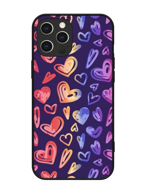 Rainbow Hearts Glossy Soft Edge Case for Apple Iphone 12 Pro Max Chachhi