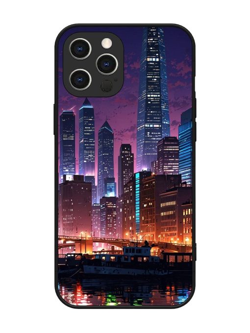 Neon Nightscape Glossy Soft Edge Case for Apple Iphone 12 Pro Max