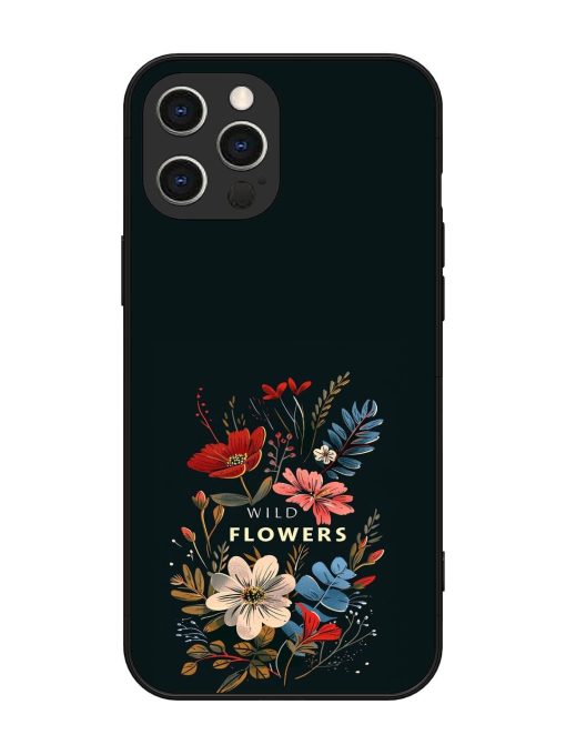 Dark Floral Glossy Soft Edge Case for Apple Iphone 12 Pro Max Chachhi