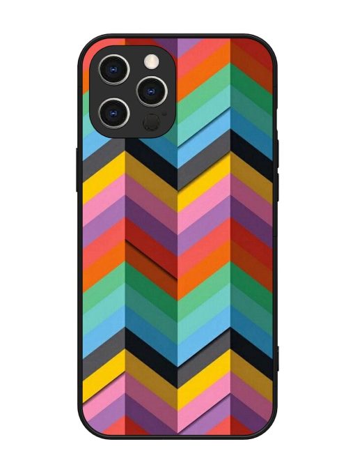 Colorful Zigzag Glossy Soft Edge Case for Apple Iphone 12 Pro Max Chachhi