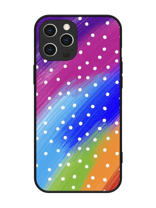 Rainbow Polka Dot Dream Glossy Soft Edge Case for Apple Iphone 12 Pro Max Chachhi