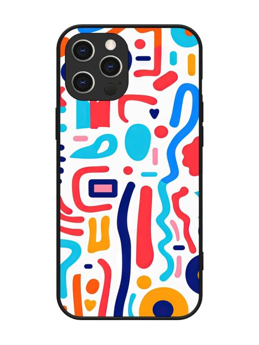 Whimsical Doodle Chaos Glossy Soft Edge Case for Apple Iphone 12 Pro Max