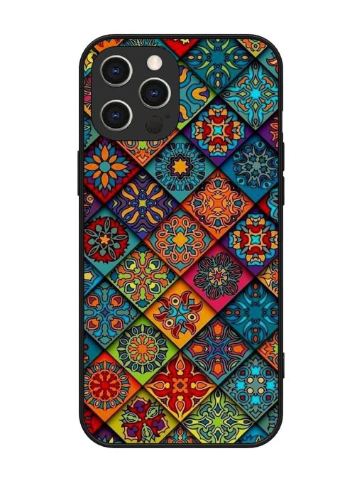 Patchwork Mandala Mosaic Glossy Soft Edge Case for Apple Iphone 12 Pro Max