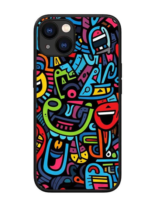 Doodlephoria Glossy Soft Edge Case for Apple Iphone 13 Chachhi