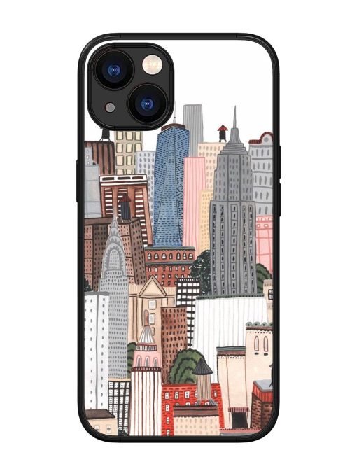 Cityscape Dreams Glossy Soft Edge Case for Apple Iphone 13 Chachhi