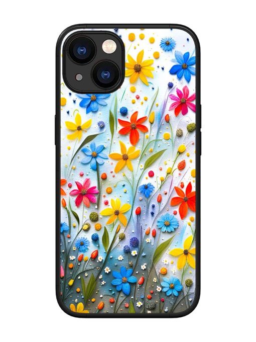 Vibrant Floral Glossy Soft Edge Case for Apple Iphone 13