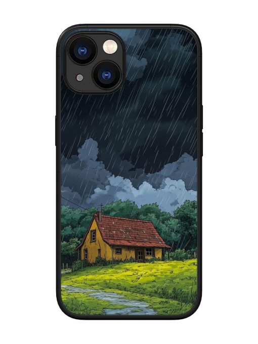 Rainy Day Retreat Glossy Soft Edge Case for Apple Iphone 13 Chachhi