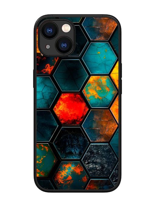 Hexagon Hive Glossy Soft Edge Case for Apple Iphone 13 Chachhi