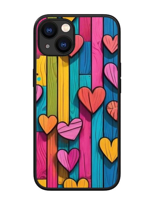 Rainbow Of Hearts Glossy Soft Edge Case for Apple Iphone 13 Chachhi