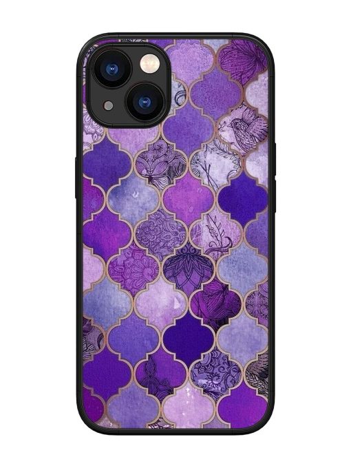 Purple Mosaic Magic Glossy Soft Edge Case for Apple Iphone 13