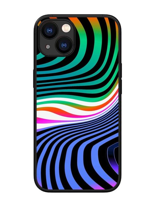 Psychedelic Waves Glossy Soft Edge Case for Apple Iphone 13 Chachhi