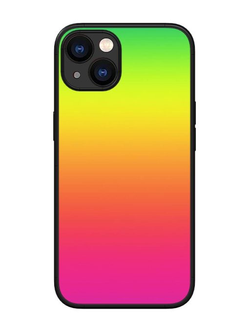 Rainbow Gradient Glossy Soft Edge Case for Apple Iphone 13 Chachhi