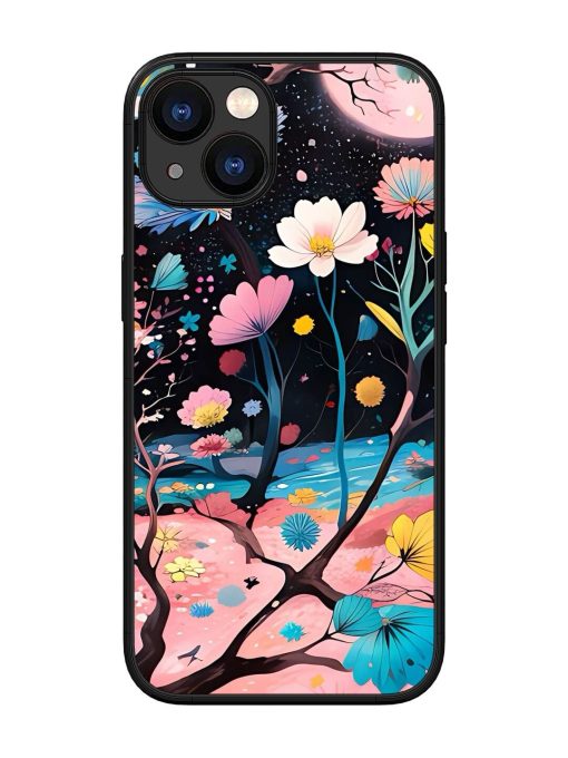 Cosmic Bloom Glossy Soft Edge Case for Apple Iphone 13 Chachhi