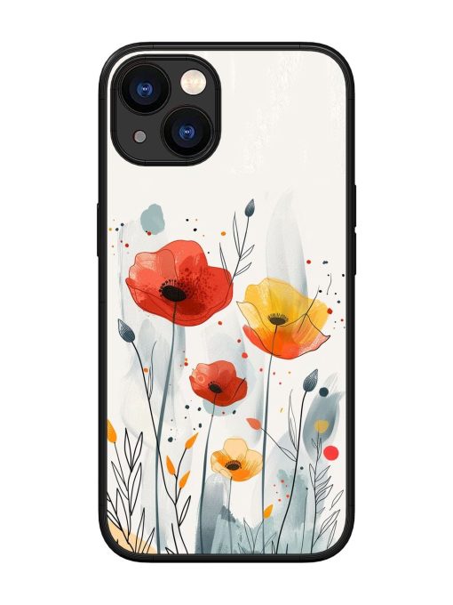 Poppy Fields Glossy Soft Edge Case for Apple Iphone 13