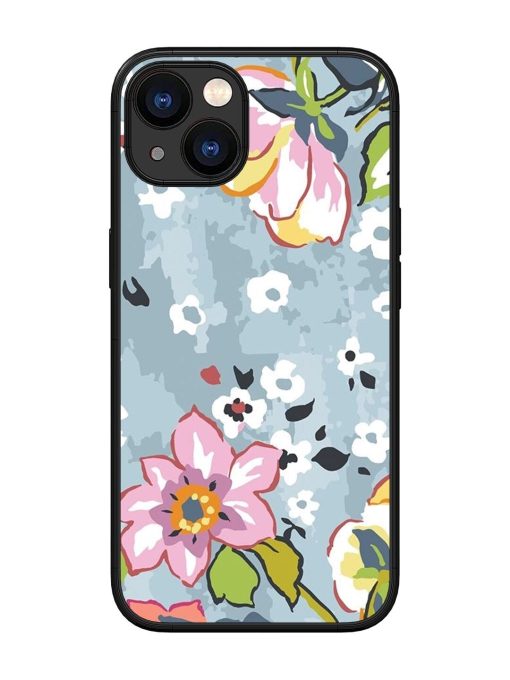 Floral Fantasy Glossy Soft Edge Case for Apple Iphone 13 Chachhi